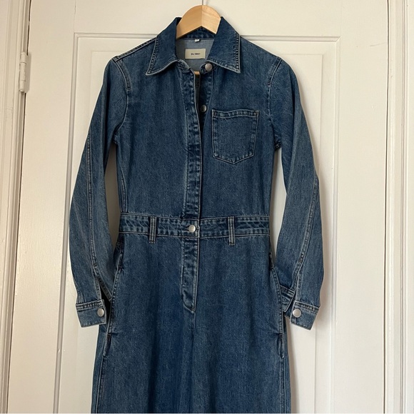 DL 1961 Anisa Long Sleeved Denim Jumpsuit | small - Picture 6 of 16